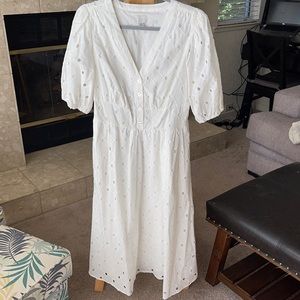 White button front dress